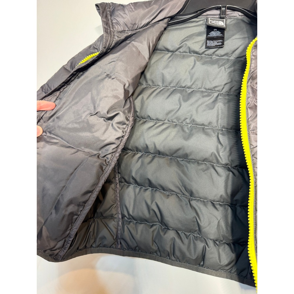 The North Face Gray Lightweight Puffer Jacket Kids 5 Full Zip Quilted Gorpcore - Picture 4 of 6